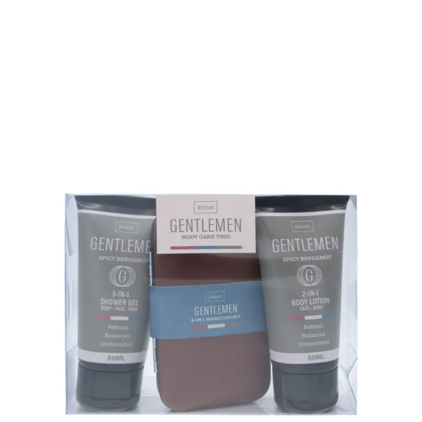 Gentlemen Body Care Trio (Spicy Bergamot) - 50ml 2-In-1 Body Lotion, 50ml 3-In-1 Shower Gel & Manicure Set
