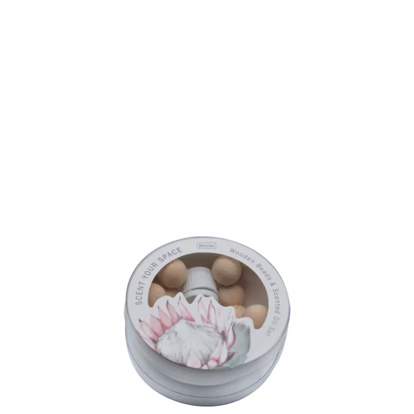 Protea Wooden Beads & Scented Oil Set