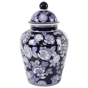 BLUE WHITE GINGER JAR 35X19CM