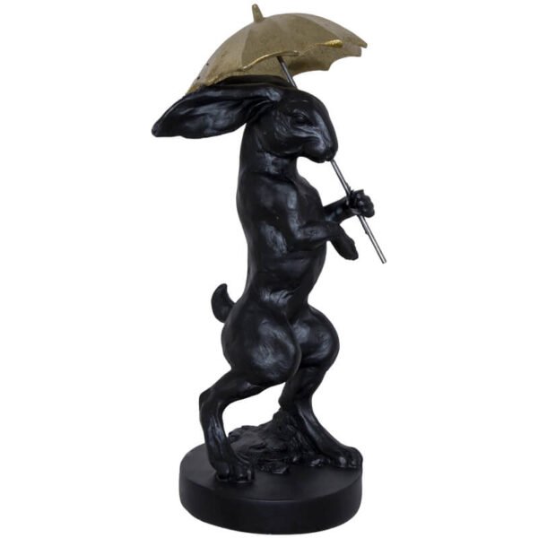 BLACK RABBIT GOLD UMBRELLA 14X13X29cm - Image 3