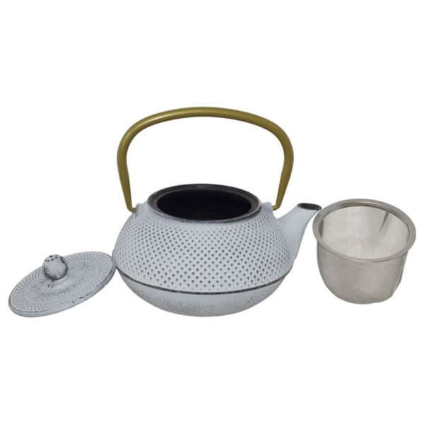 QIAN WHITE CAST IRON TEAPOT 800ML - Image 2