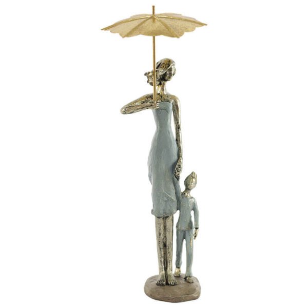 MOTHER AND CHILD WITH GOLD UMBRELLA 29cm - Image 2
