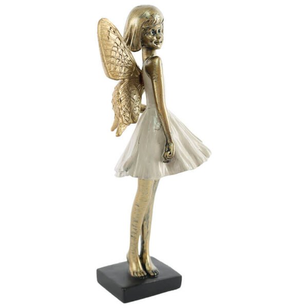GIRL WITH GOLD BUTTERFLY WINGS 25CM - Image 2