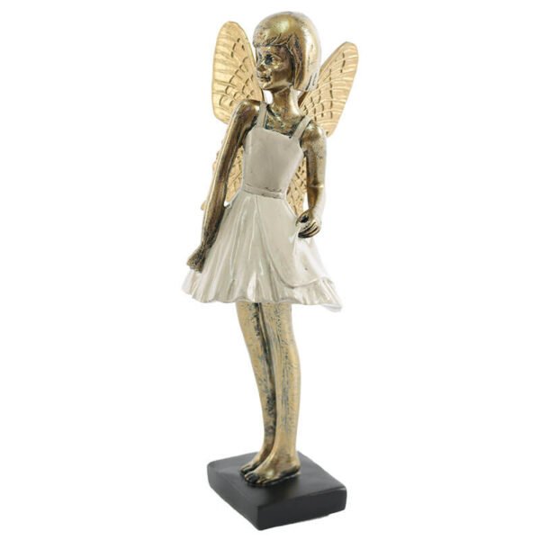 GIRL WITH GOLD BUTTERFLY WINGS 25CM - Image 3