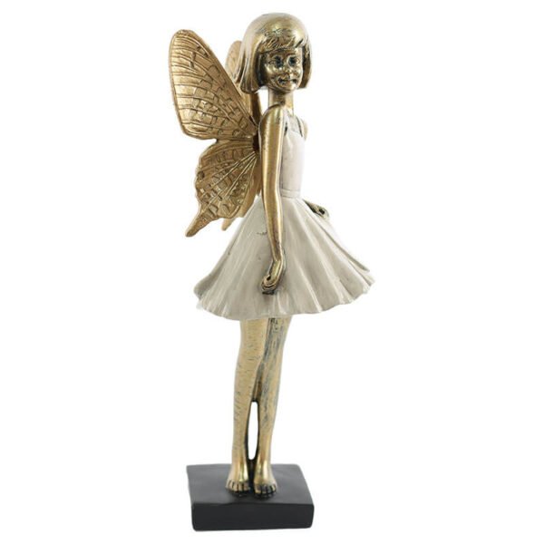 GIRL WITH GOLD BUTTERFLY WINGS 25CM - Image 4