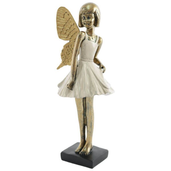 GIRL WITH GOLD BUTTERFLY WINGS 25CM