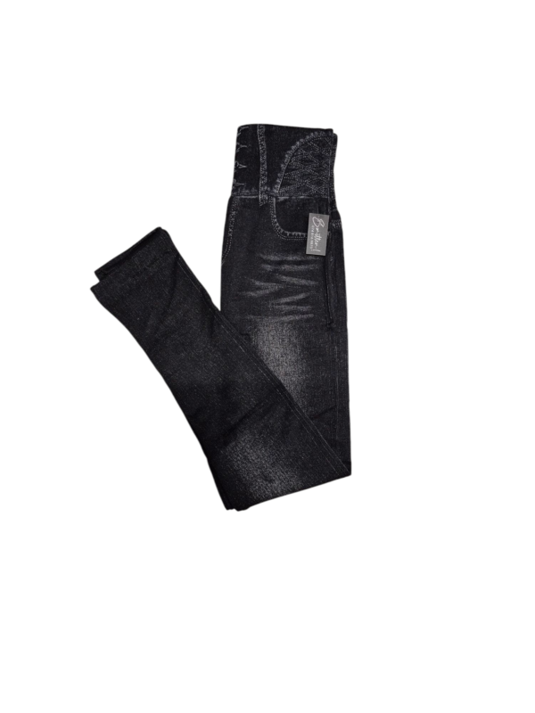 Fleece Lined Denim Print Leggings 119 - Image 3