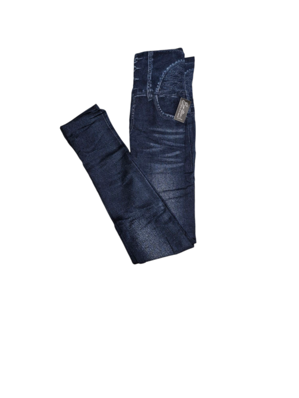 Fleece Lined Denim Print Leggings 119