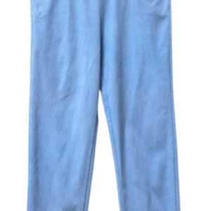 Washed Look Stretch Denim Pants