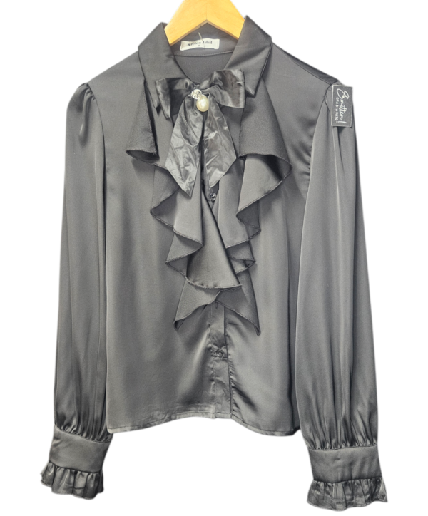 Satin Blouse with Bow Accessory - Image 4