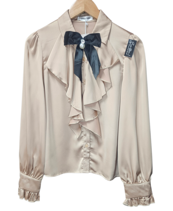 Satin Blouse with Bow Accessory - Image 8