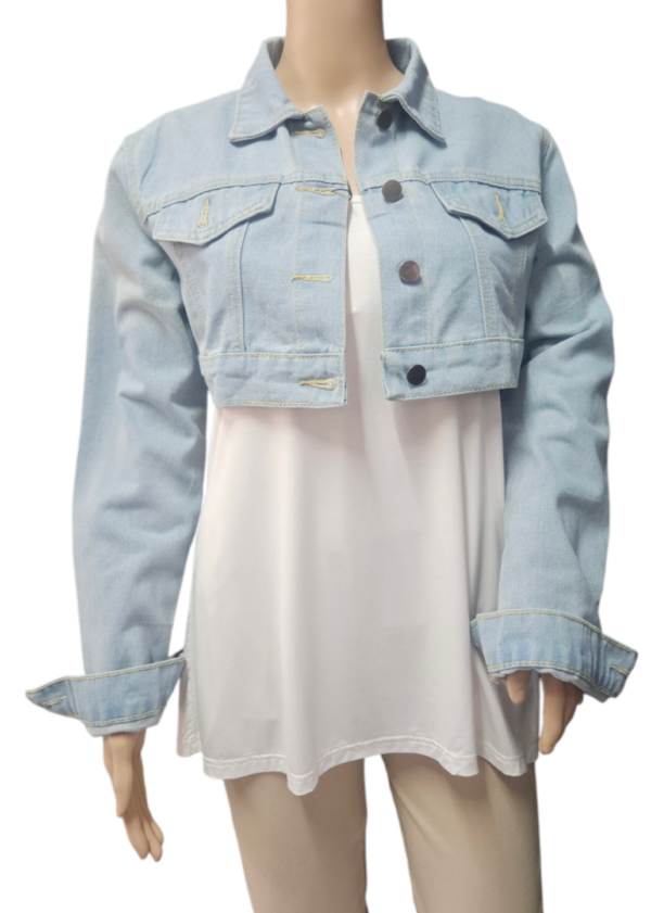 Light Denim Crop Jacket