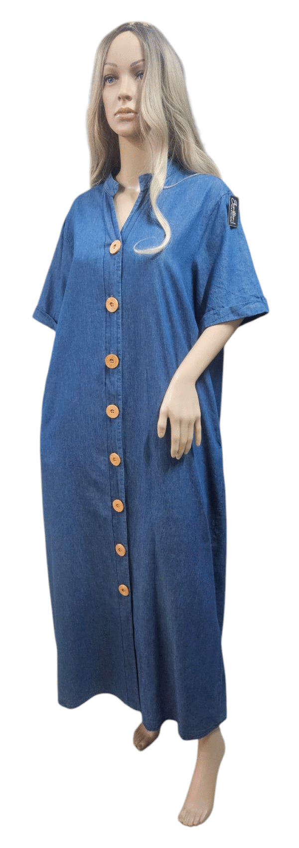 Denim Dress with Buttons CY85191G - Image 4