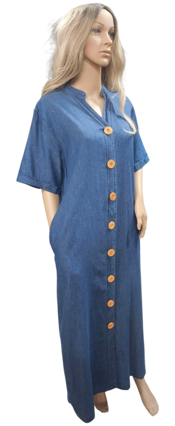 Denim Dress with Buttons CY85191G - Image 3
