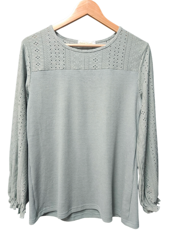 Long Sleeve Top with Ribbing - Image 5