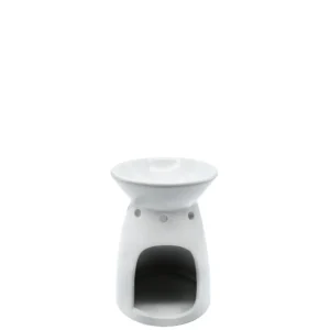 Ceramic Oil Burner (White) - 8.5 X 13cm