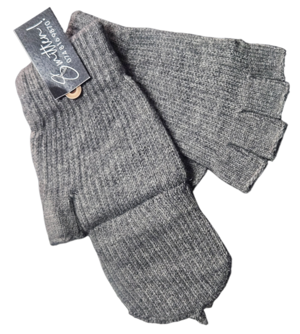 Fingerless Gloves with Mitten Cover