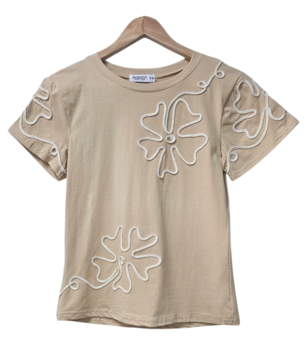 String Piecing T-Shirt - Image 3