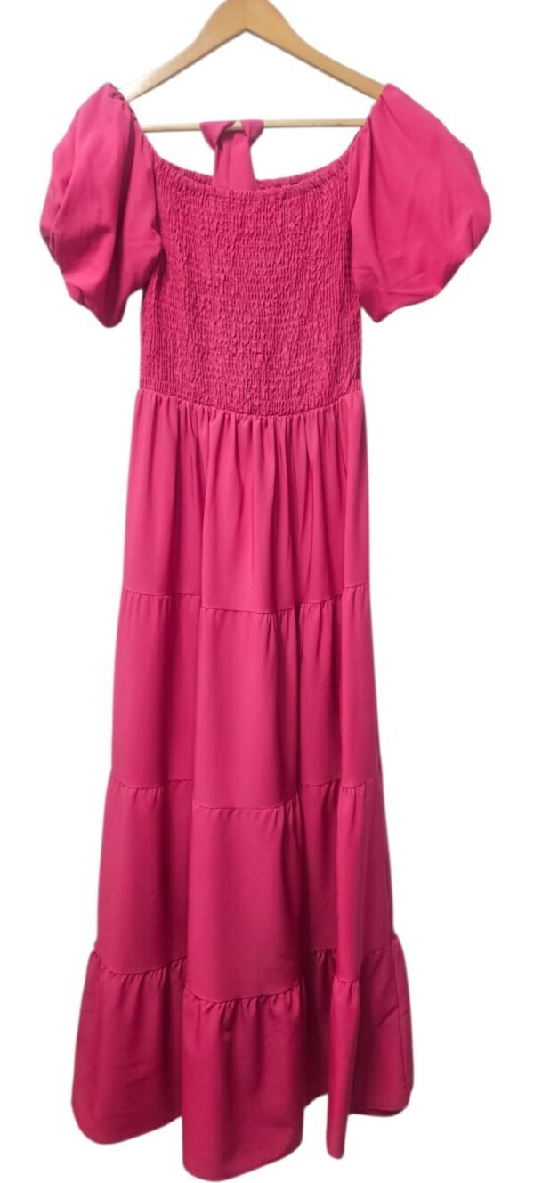 Puff Sleeve Dress with Smocked Top & matching Belt - Image 8