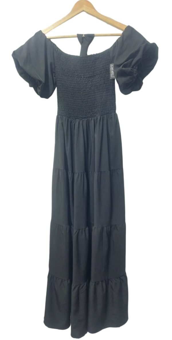 Puff Sleeve Dress with Smocked Top & matching Belt - Image 6