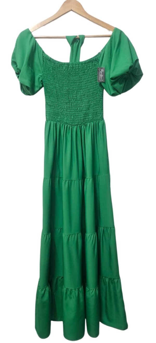 Puff Sleeve Dress with Smocked Top & matching Belt - Image 9