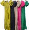 Puff Sleeve Dress with Smocked Top & matching Belt