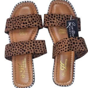 Alternative view of Double Strap Animal Print Slide Sandals