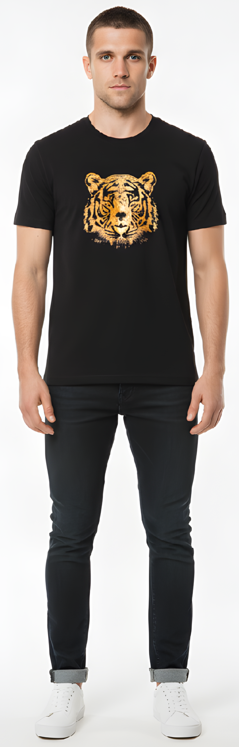 Cotton T-Shirt Tiger Print