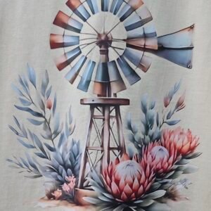 Alternative view of Cotton T-Shirt / Cream / Protea Print 