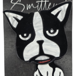 Black and White Dog Pin Brooch