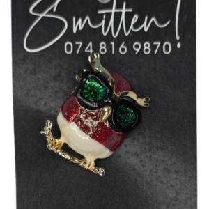 Red Owl Pin Brooch