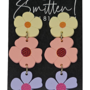 3 x Flower Dangling Earring