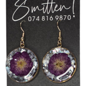 Alternative view of Round Flower Resin Earring