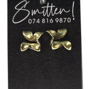 Costume Silver / Gold Stud Butterfly Earrings