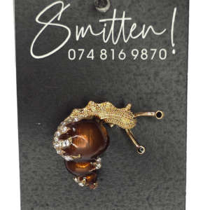 Brown Snail Brooch
