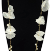 Necklace Floral Material White