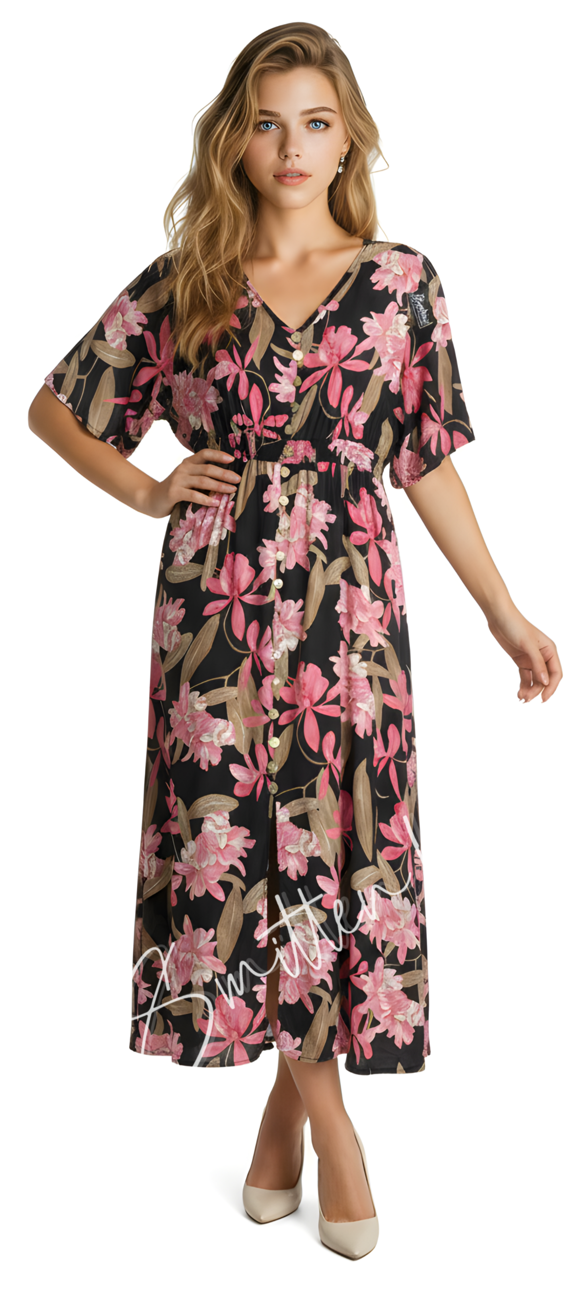 Black Floral Summer Dress