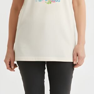 Alternative view of Cotton T-Shirt / Cream / My Symptoms Print