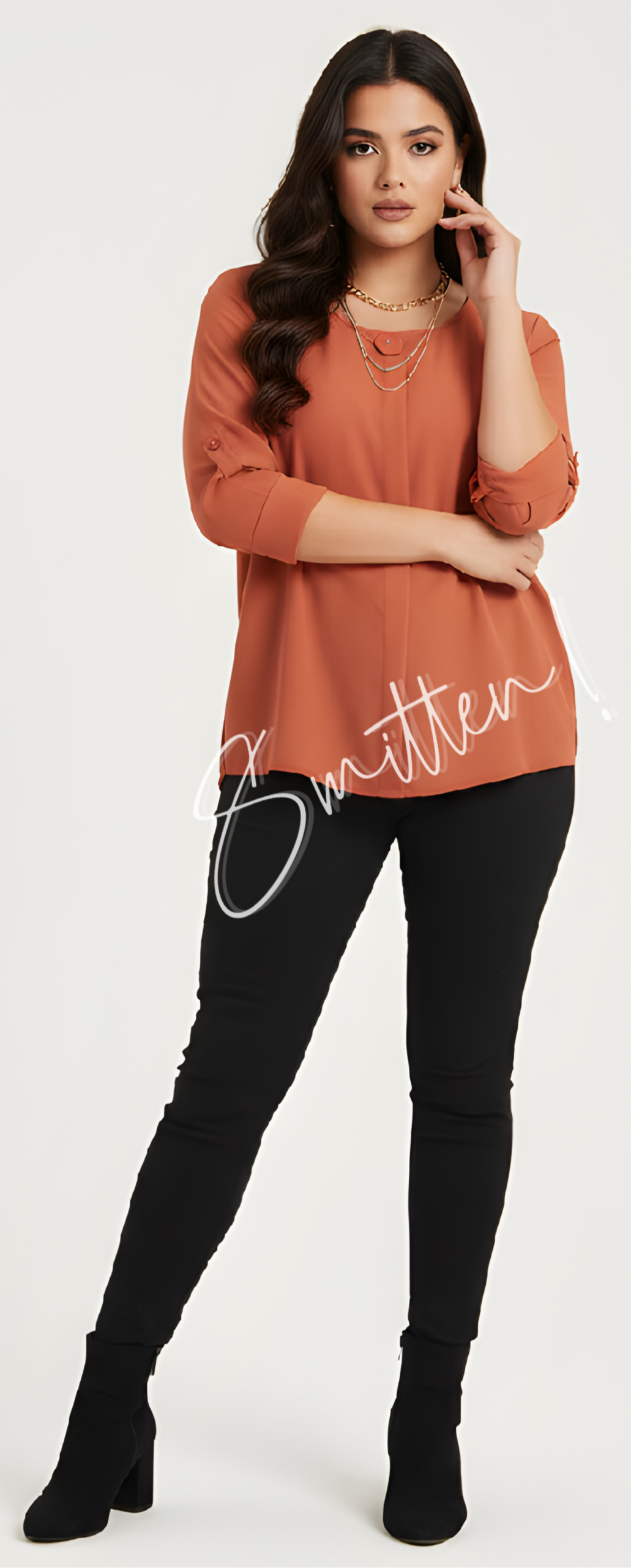 Brick Colour Blouse / Top