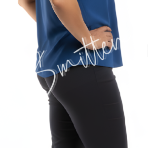 Blue Colour Blouse / Top V-Neck