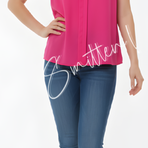 Pink Colour Blouse / Top V-Neck