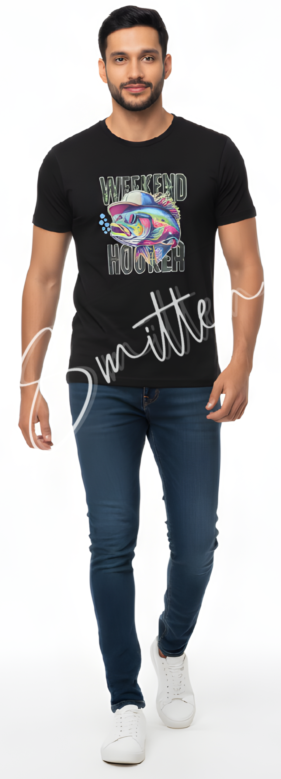 Cotton T-Shirt Weekend Hooker Fish Print