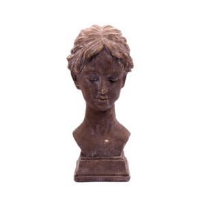 Small Gold And Grey Female Statue