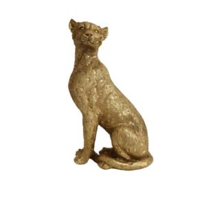 Animal Craft - Gold Sitting Leopard