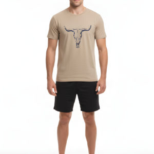 Bull Skull Cotton T-Shirt