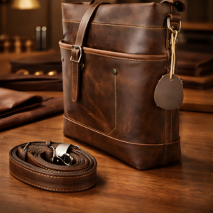 Genuine Leather Handbag Coffee