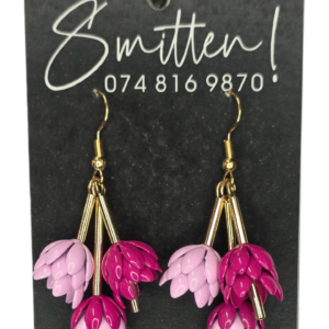 Pink Flower Earrings