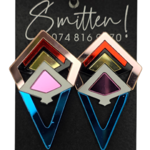 Funky Diamond Shape Stud Earring