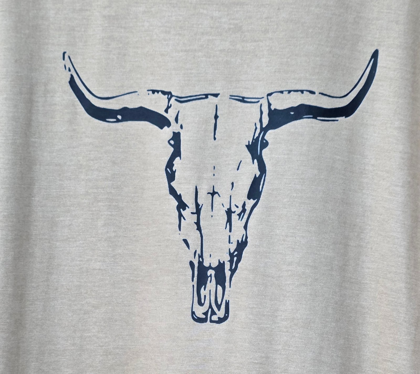 Bull Skull Cotton T-Shirt - Image 2