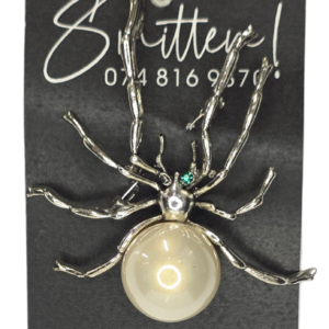 Spider Brooch (large) White